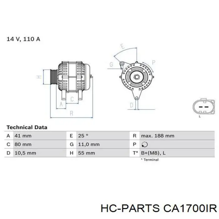 CA1700IR HC Parts генератор