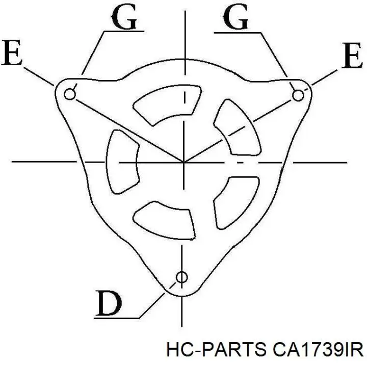 Автомобильный генератор HC Parts CA1739IR цена, от 225.23 USD