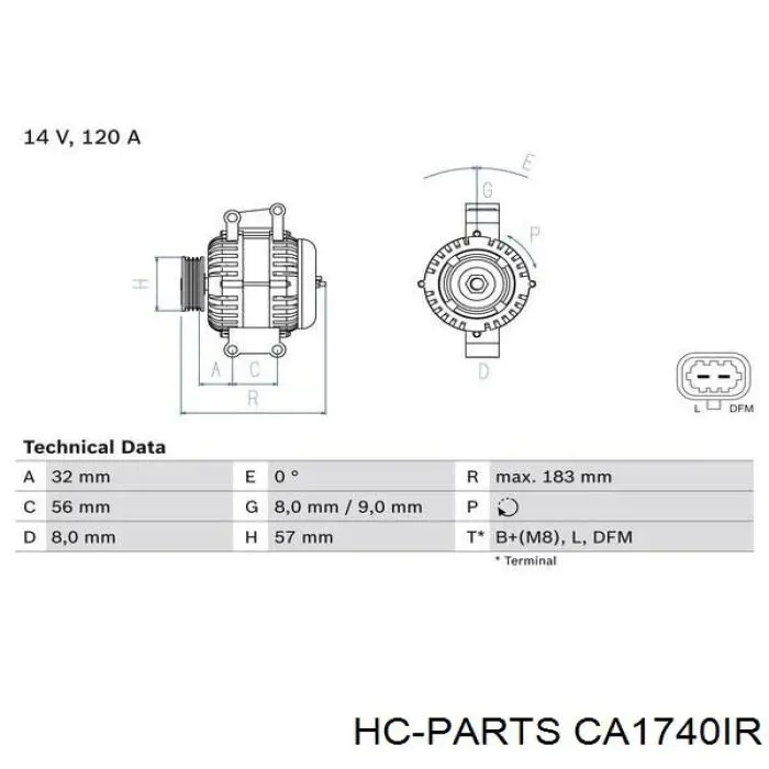 Генератор CA1740IR HC Parts