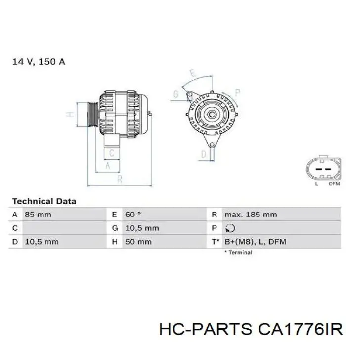 CA1776IR HC Parts генератор