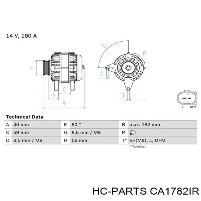 Генератор CA1782IR HC Parts