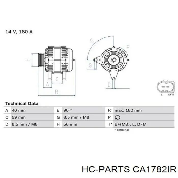 Alternador CA1782IR HC Parts