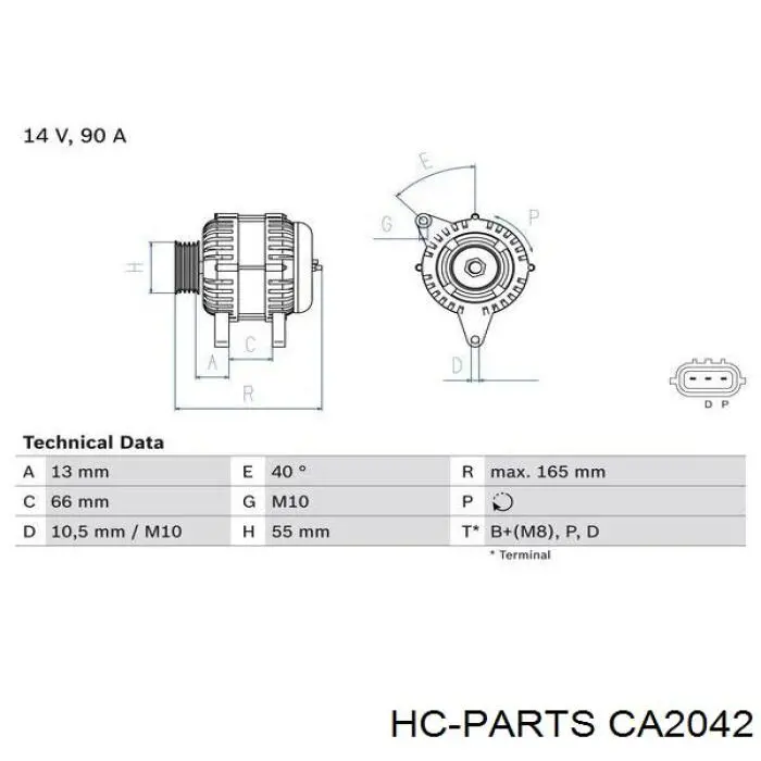 Генератор CA2042 HC Parts