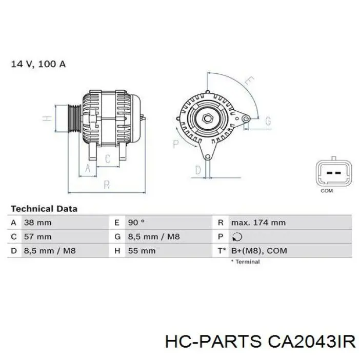 Генератор CA2043IR HC Parts