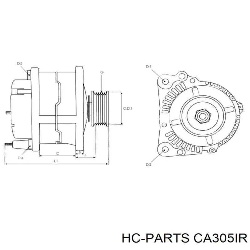 Автомобильный генератор HC Parts CA305IR цена, от 106.00 USD