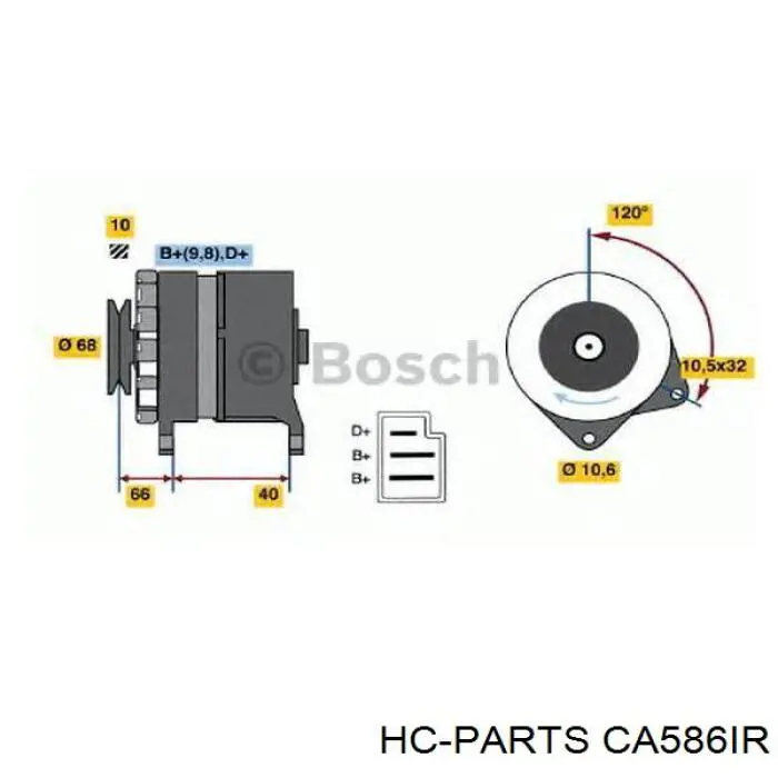 Генератор 9120144287 Bosch