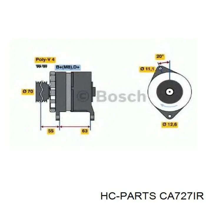 Генератор CA727 REMA-PARTS