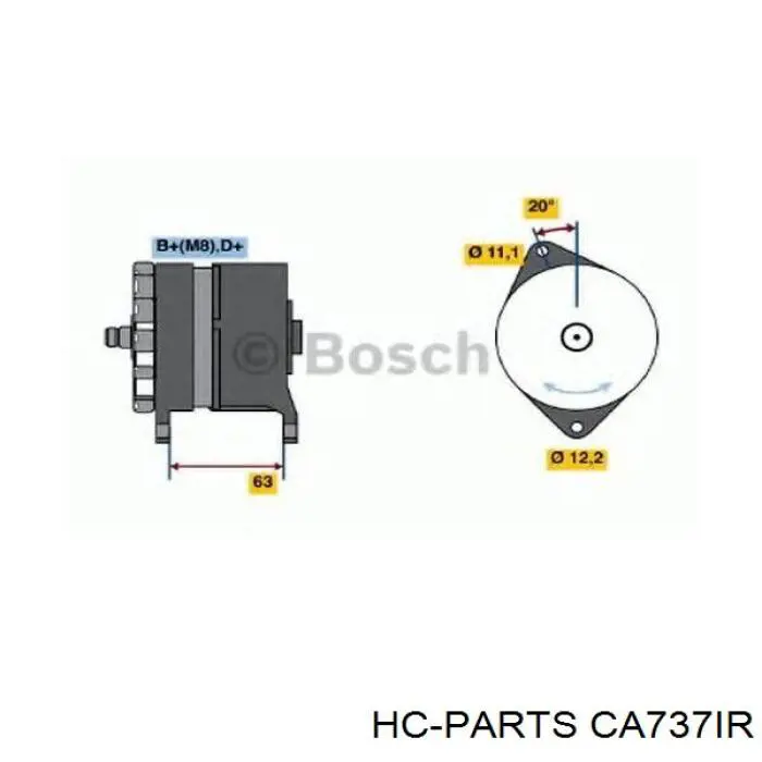 Автомобильный генератор MSG Rebuilding CA737IR цена, от 96.26 USD