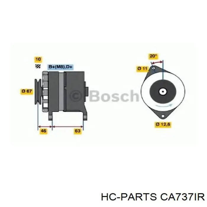 ca737 HC Parts генератор