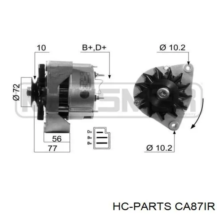 CA87IR HC Parts генератор