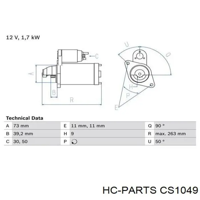 CS1049 HC Parts стартер