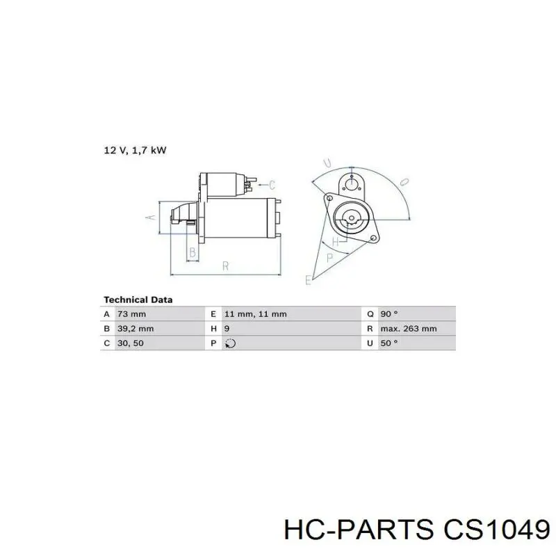 CS1049 HC Parts Стартер автомобиля