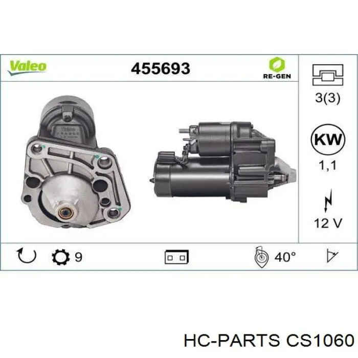CS1060 HC Parts Стартер автомобиля