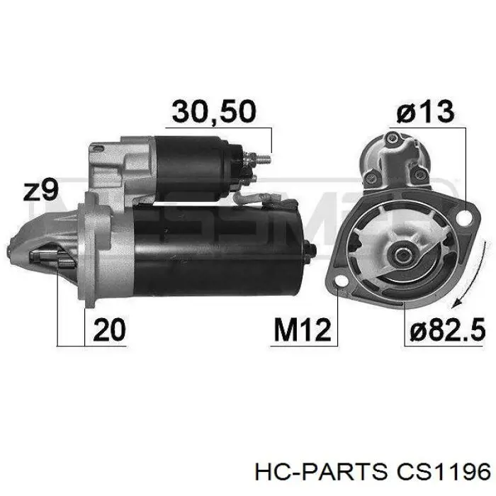 Стартер CS1196 HC Parts