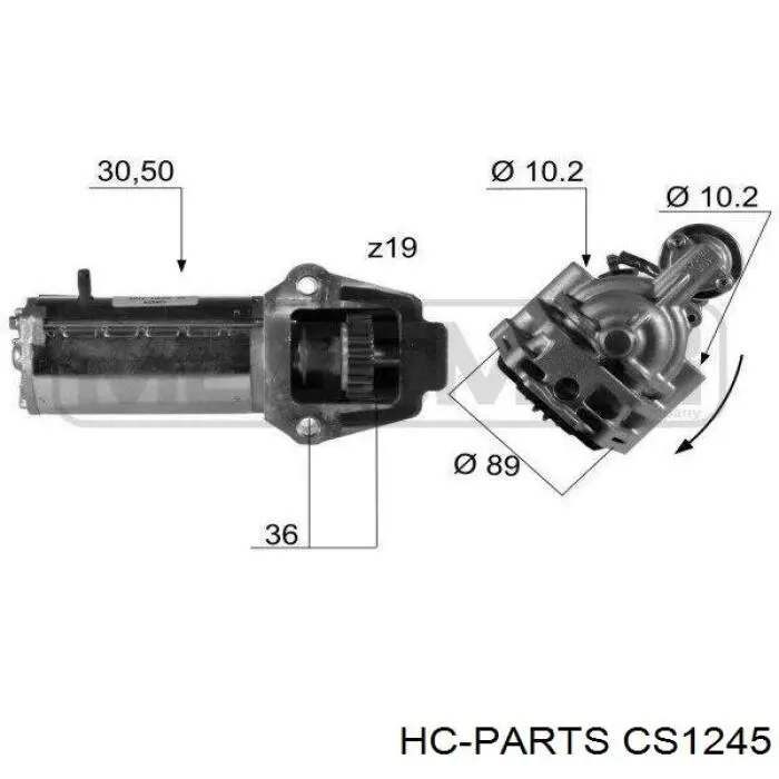 Стартер CS1245 HC Parts