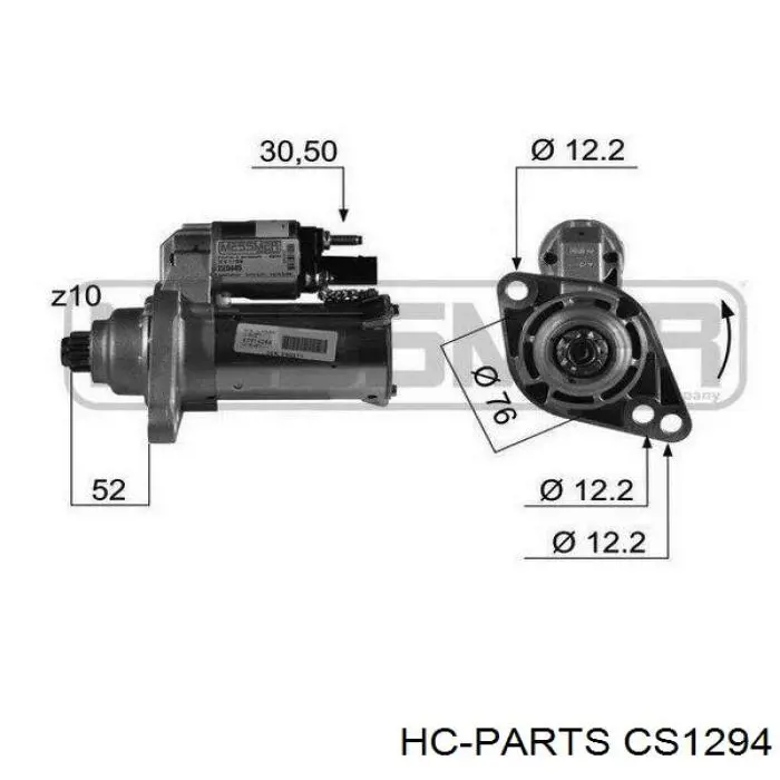 Стартер HC Parts CS1294 цена, от 38.01 USD