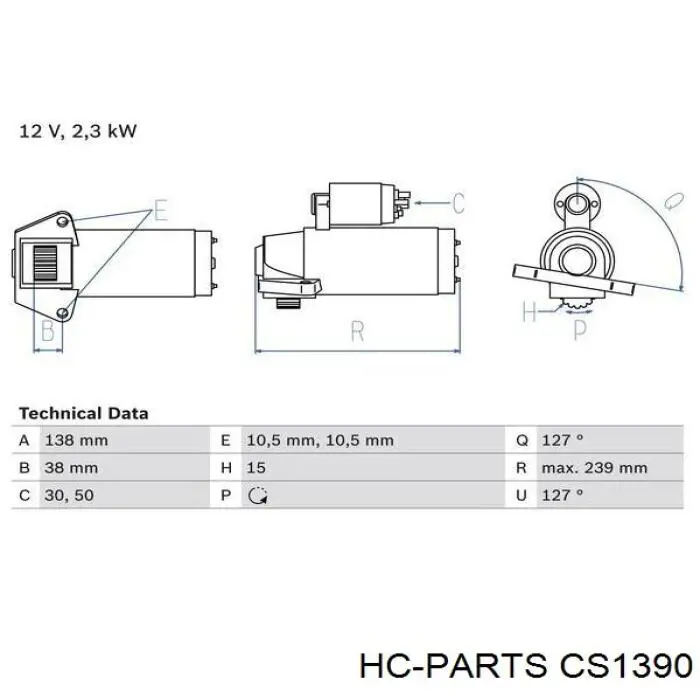 Стартер CS1390 HC Parts