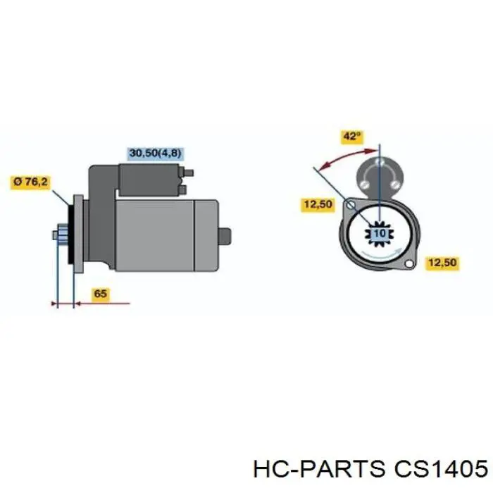 Стартер HC Parts CS1405 цена, от 100.42 USD