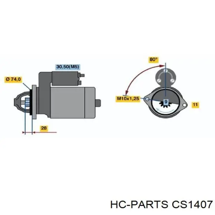 CS1407 HC Parts Стартер автомобиля