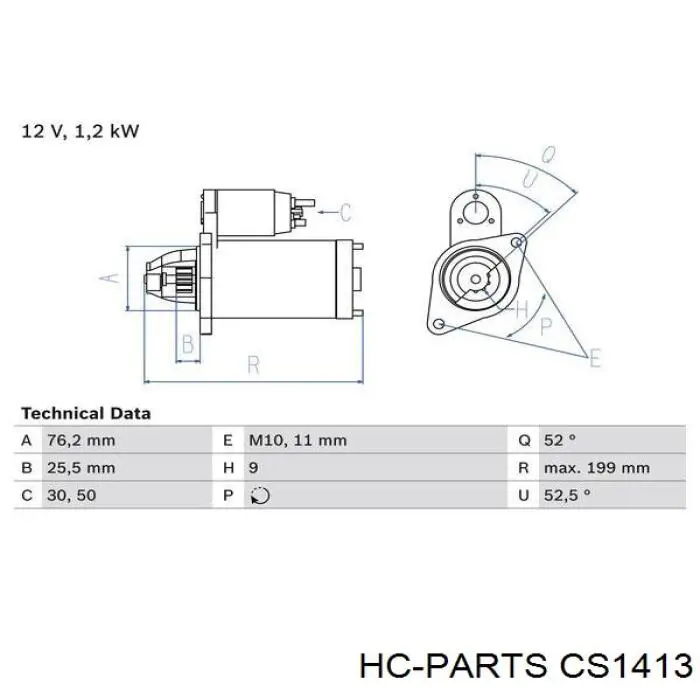 CS1413 HC Parts стартер