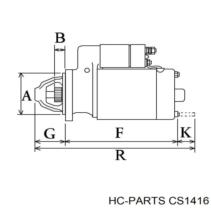CS1416 HC Parts Стартер автомобиля