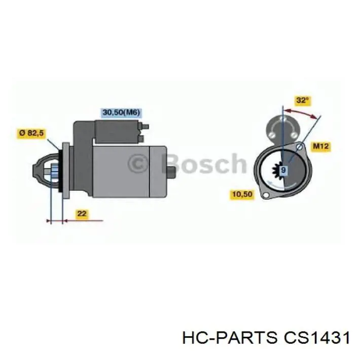 Купить CS1431 HC Parts Стартер