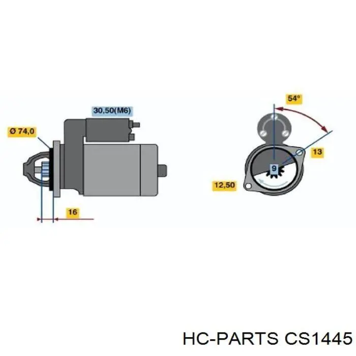 cs1445 HC Parts стартер