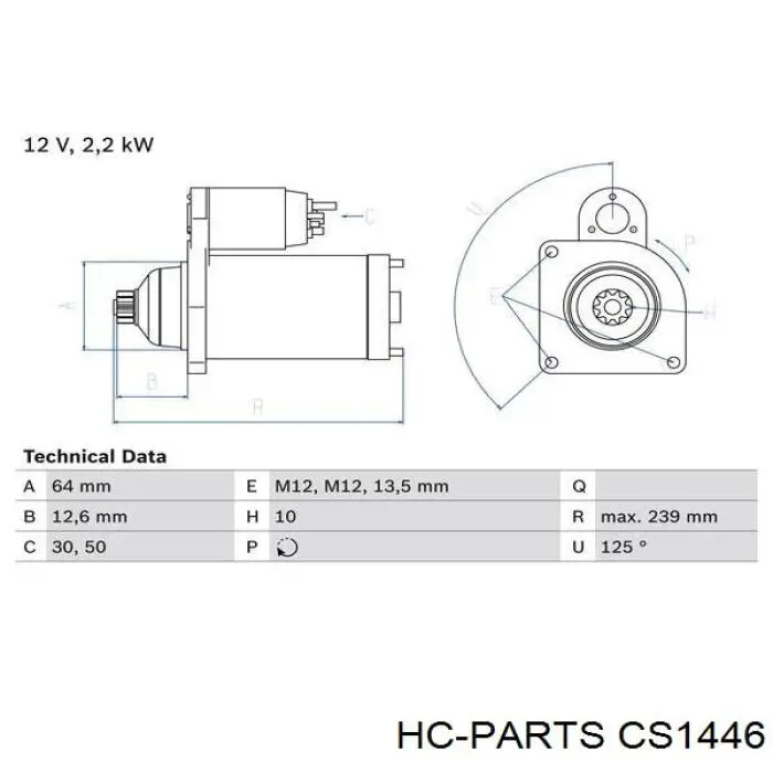 Стартер CS1446 HC Parts