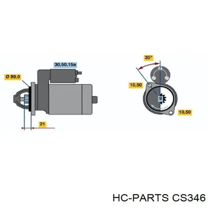 Стартер CS346 HC Parts