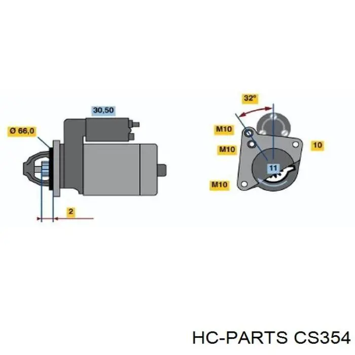 Стартер CS354 HC Parts