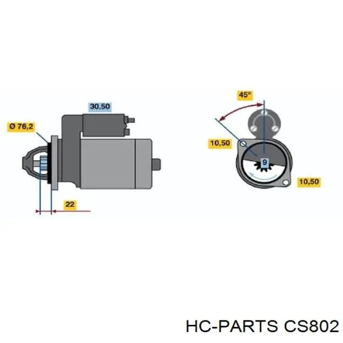 Стартер CS802 HC Parts