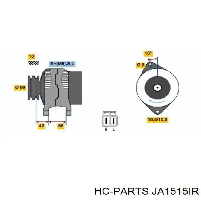 Генератор JA1515IR HC Parts