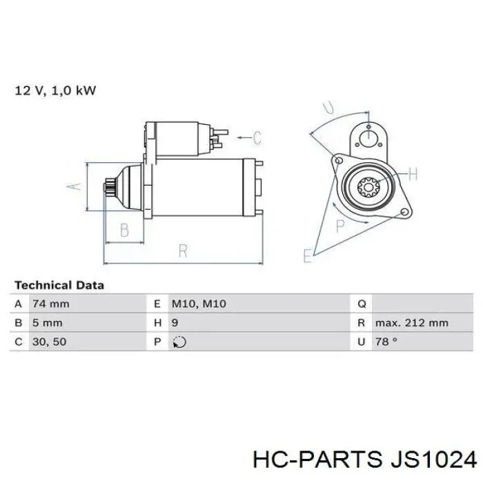 Стартер JS1024 HC Parts