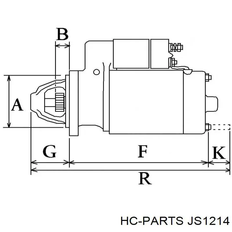 Стартер HC Parts JS1214 цена, от 151.37 USD