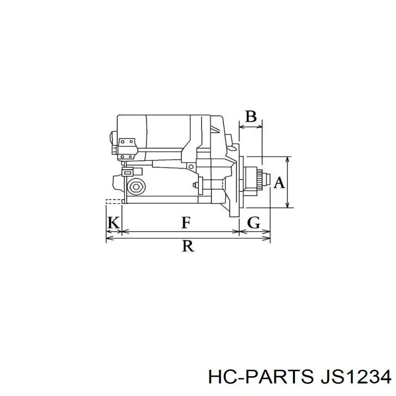 Стартер HC Parts JS1234 цена, от 39.46 USD