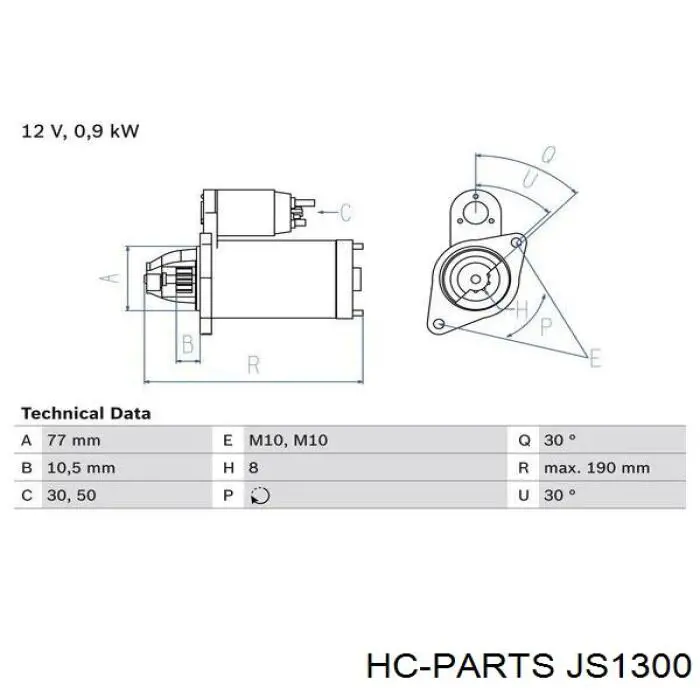 Стартер Mitsubishi M3T44481 цена, от 66.53 USD