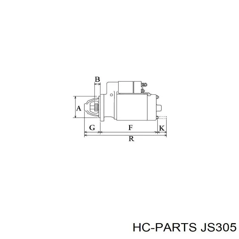 JS305 HC Parts Стартер автомобиля