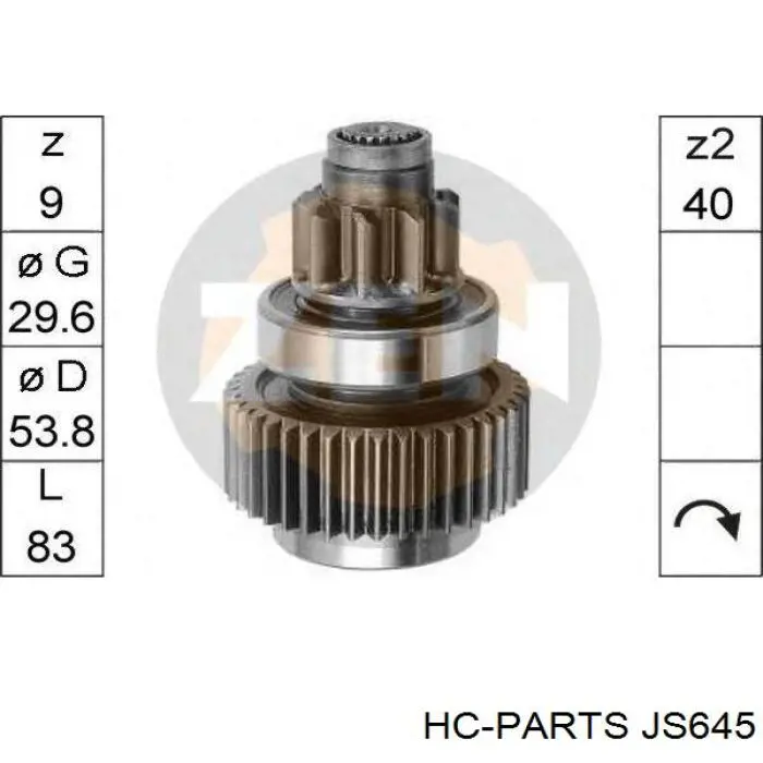 JS645 HC Parts Стартер автомобиля