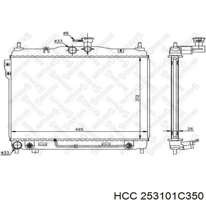 253101C350 HCC радиатор