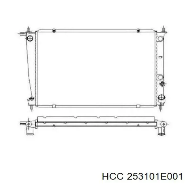 Радиатор охлаждения двигателя HCC 253101E001 цена, от 67.39 USD