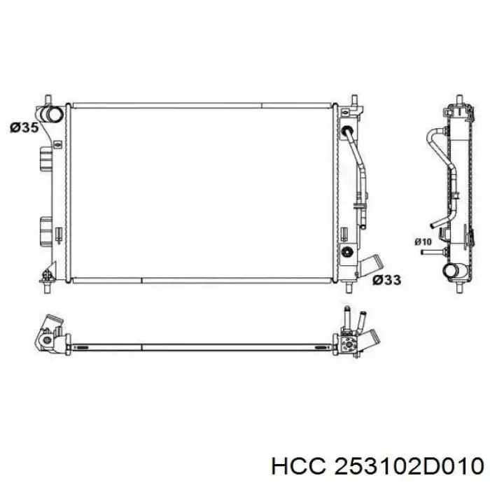 Радиатор 253102D010 HCC