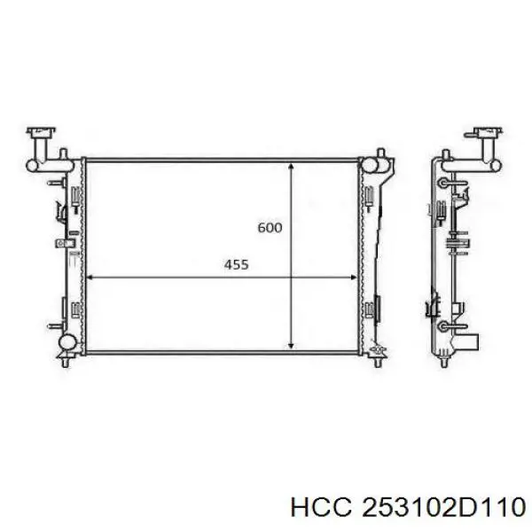 Радиатор охлаждения двигателя HCC 253102D110 цена, от 102.48 USD