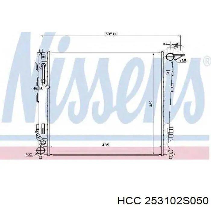 Радиатор 253102S050 HCC
