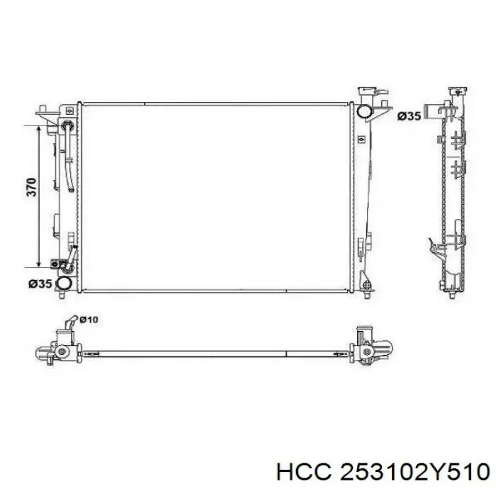 Радиатор охлаждения двигателя Polcar 4104086 цена, от 82.28 USD