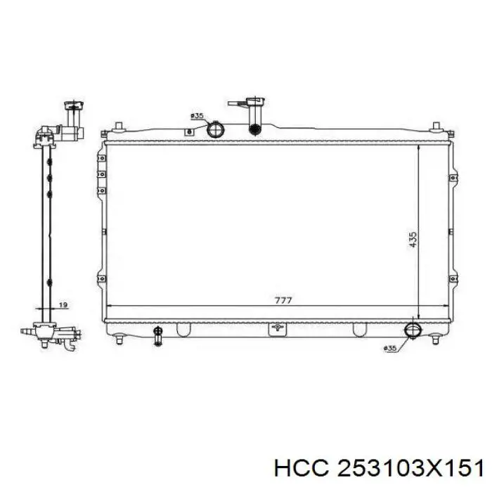 Купить 253103X151 HCC Радиатор водяной