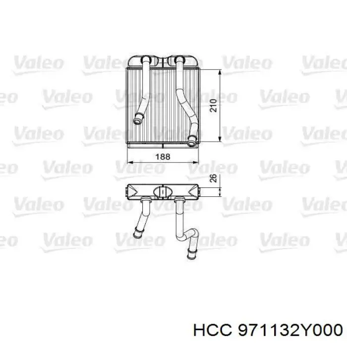 Motor eléctrico, ventilador habitáculo 971132Y000 HCC