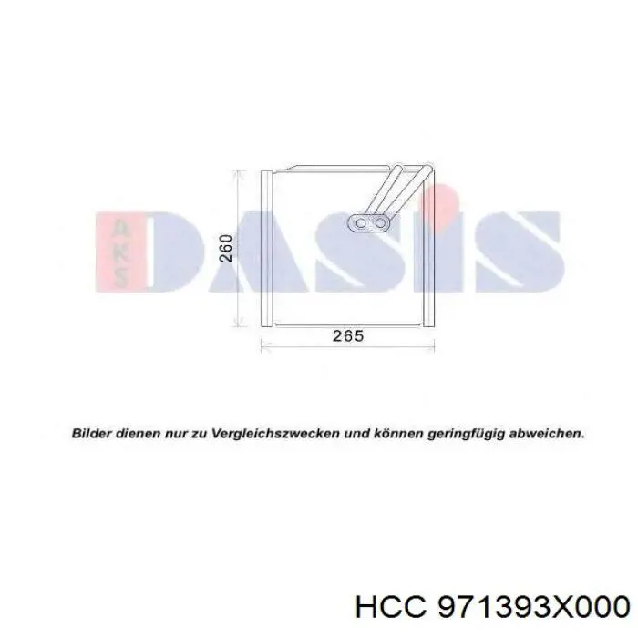 971393X000 HCC vaporizador de aparelho de ar condicionado