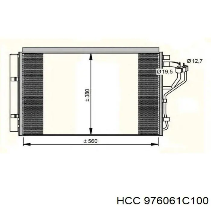 Конденсатор кондиционера HCC 976061C100 цена, от 61.29 USD