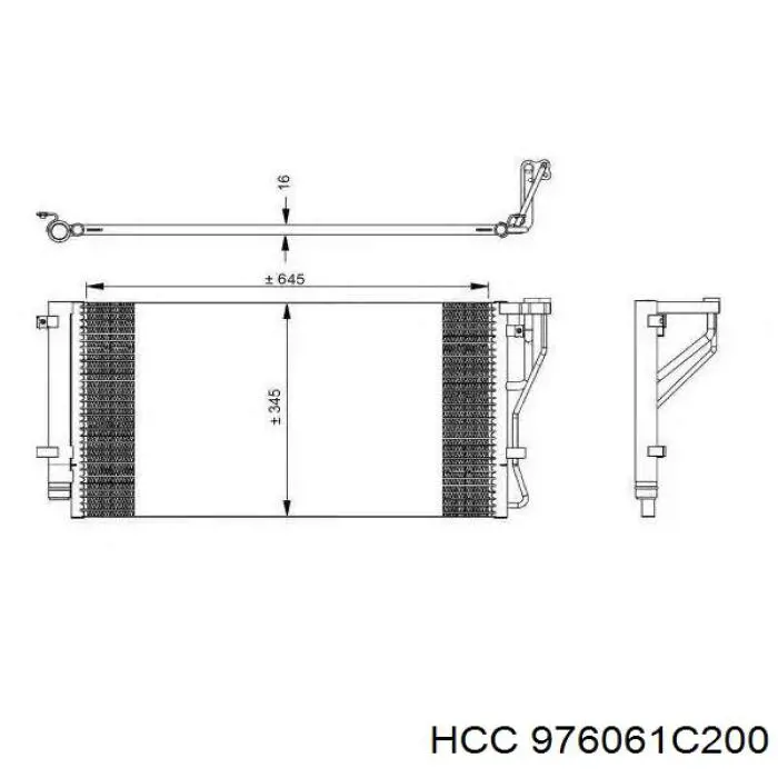 Радиатор кондиционера S976061C200 Hyundai/Kia