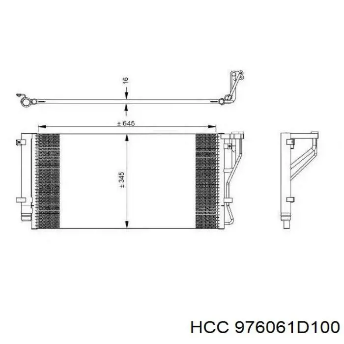 976061D100 HCC радиатор кондиционера